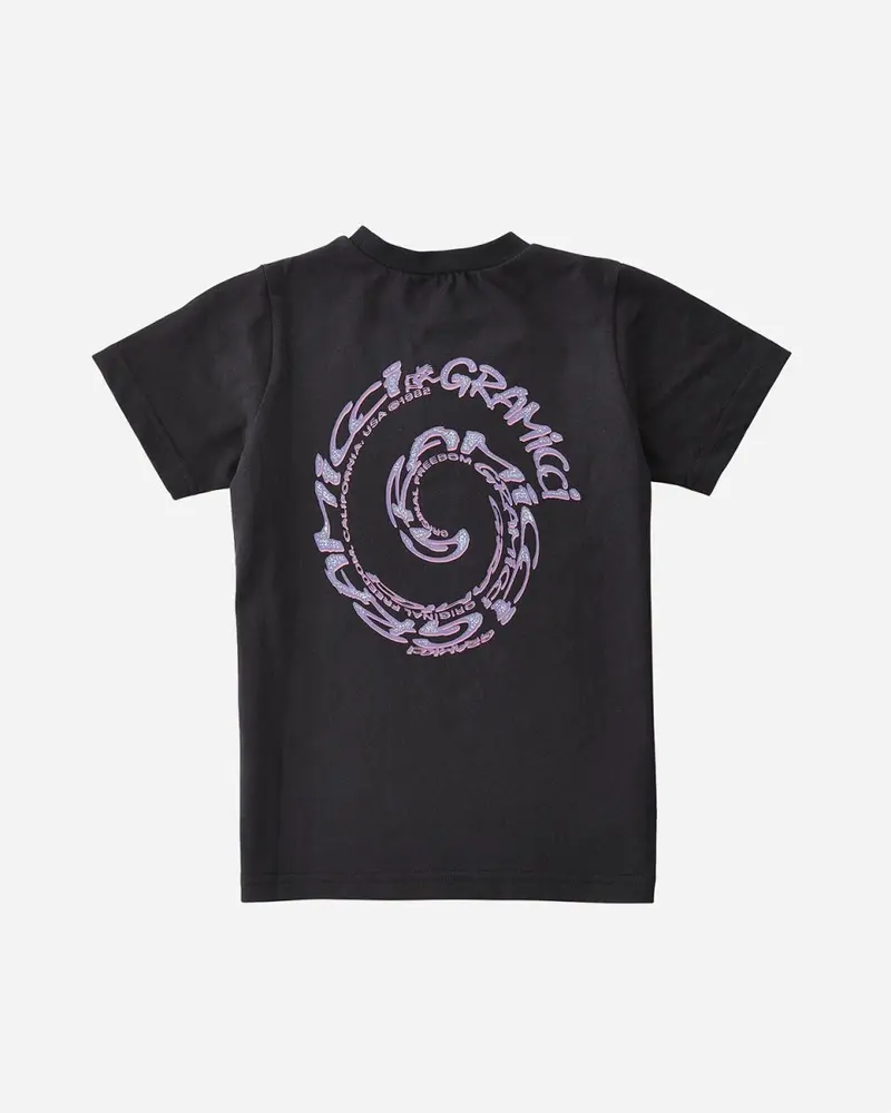 Teens Swirl Tee - Black