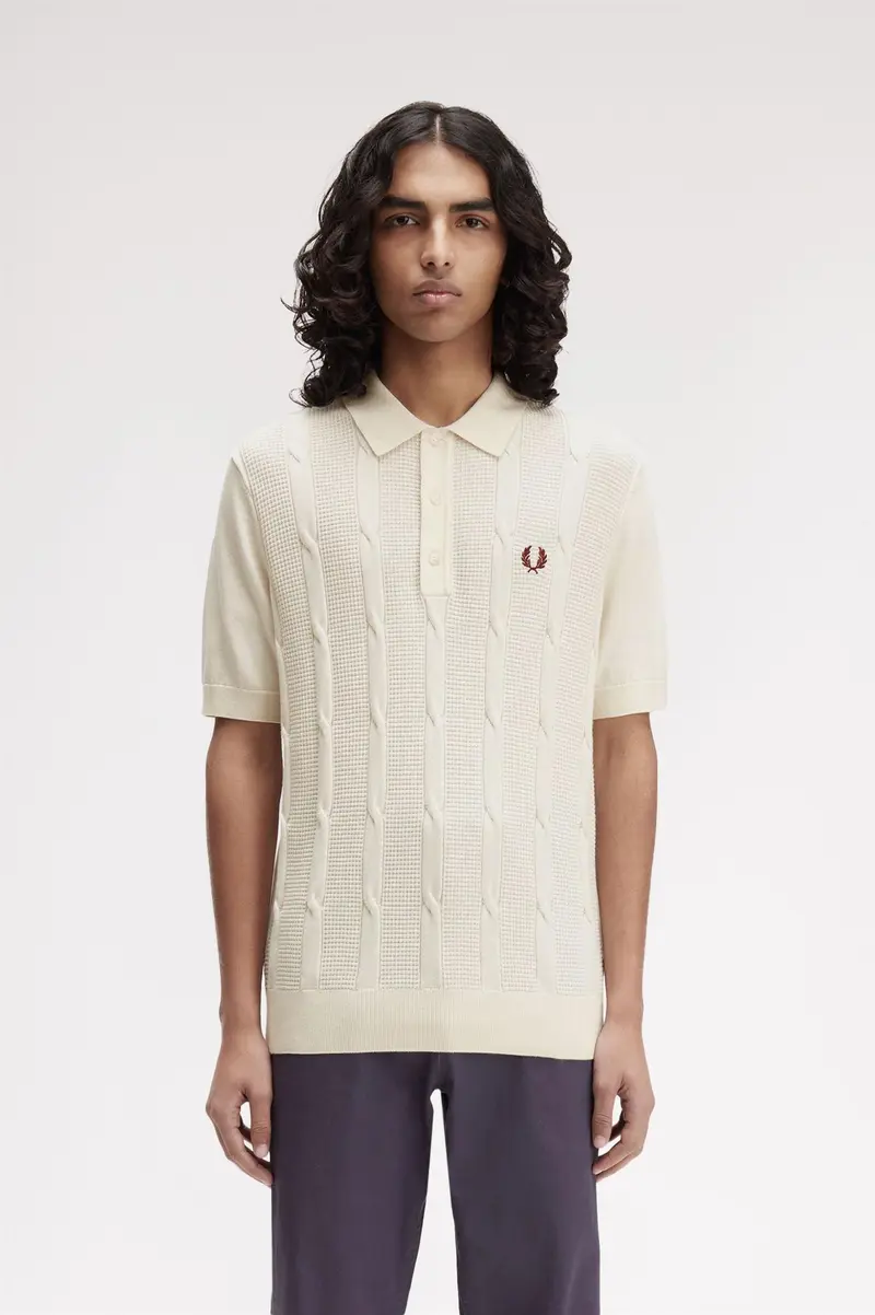Textured Cable Knit Shirt