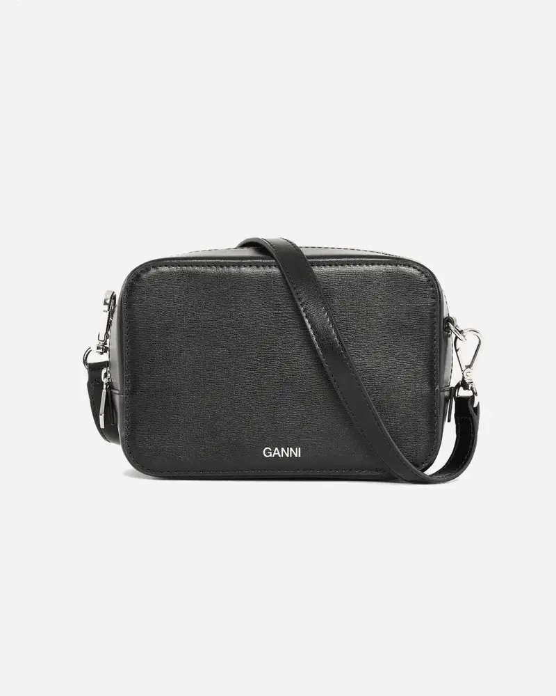 Textured Leather Bag - Black