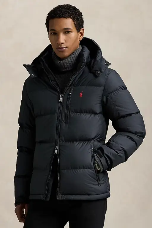 The Gorham Down Jacket Polo Black