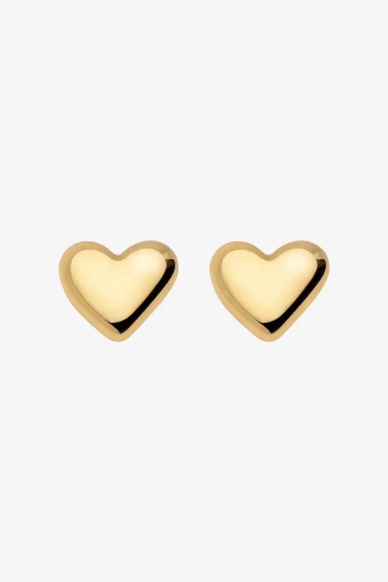 The Pebble Heart Studs