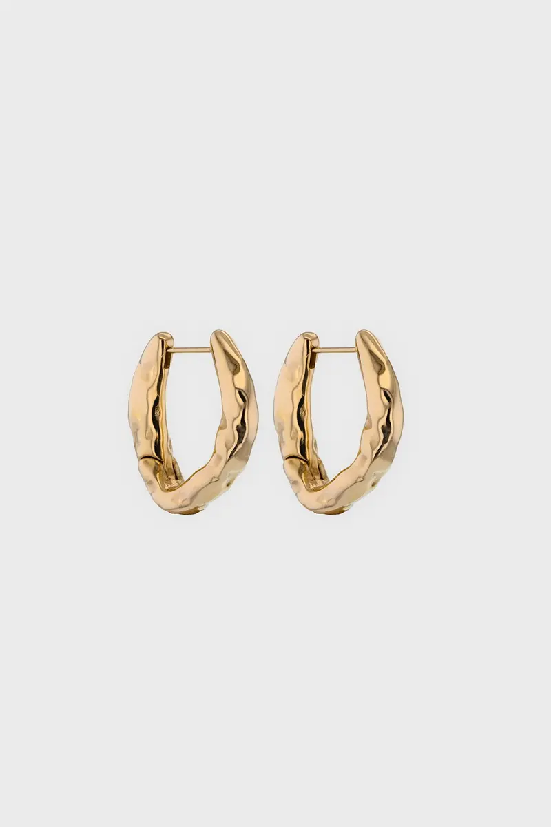 The Small Triangle Hoops Gold