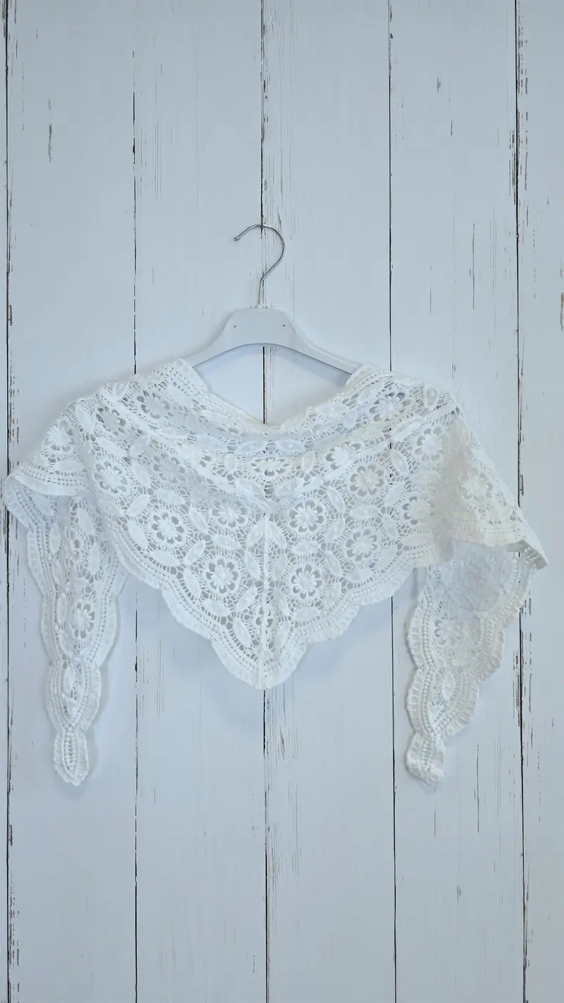 Thea blonde skjerf hvit