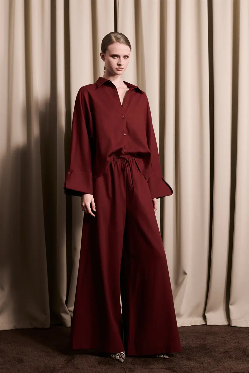 Tide Linen Pants Rust Red