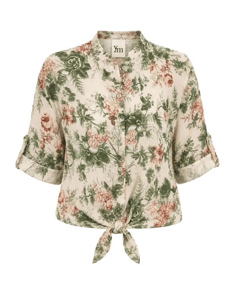 Tie blouse, green Green