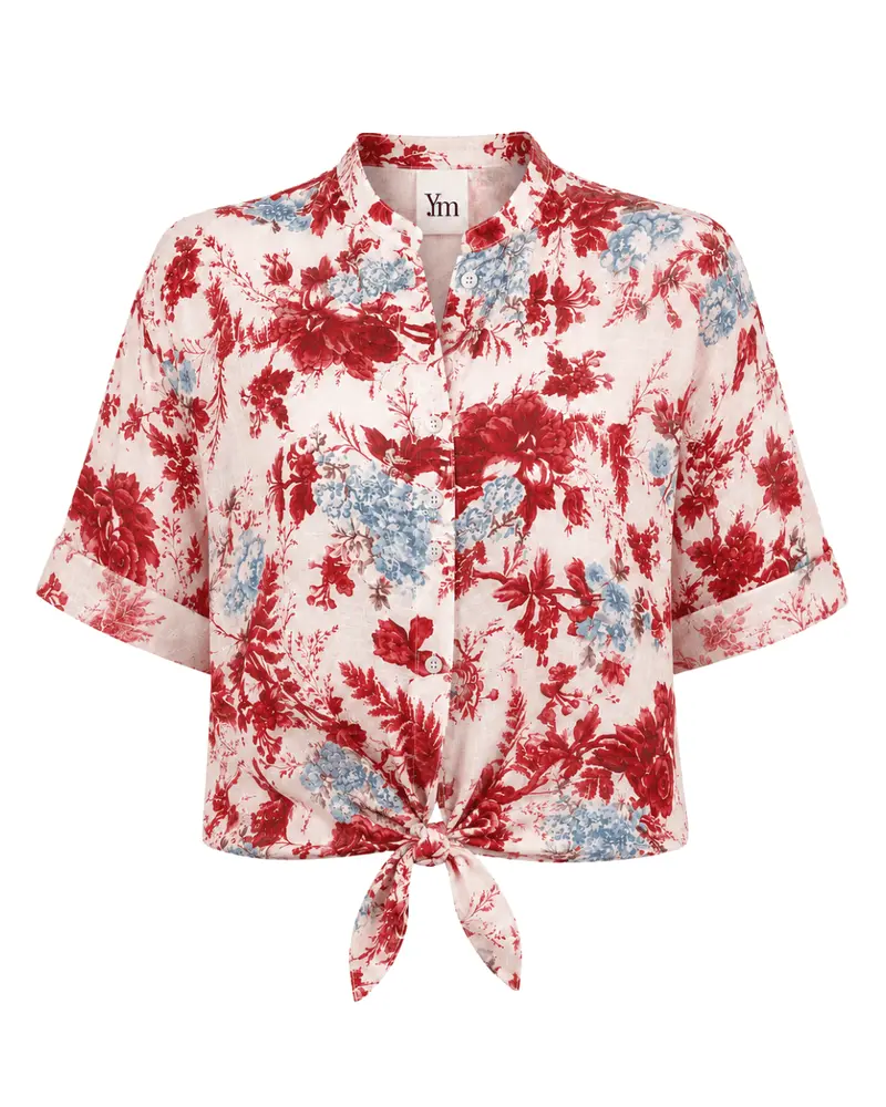 Tie blouse, red Red