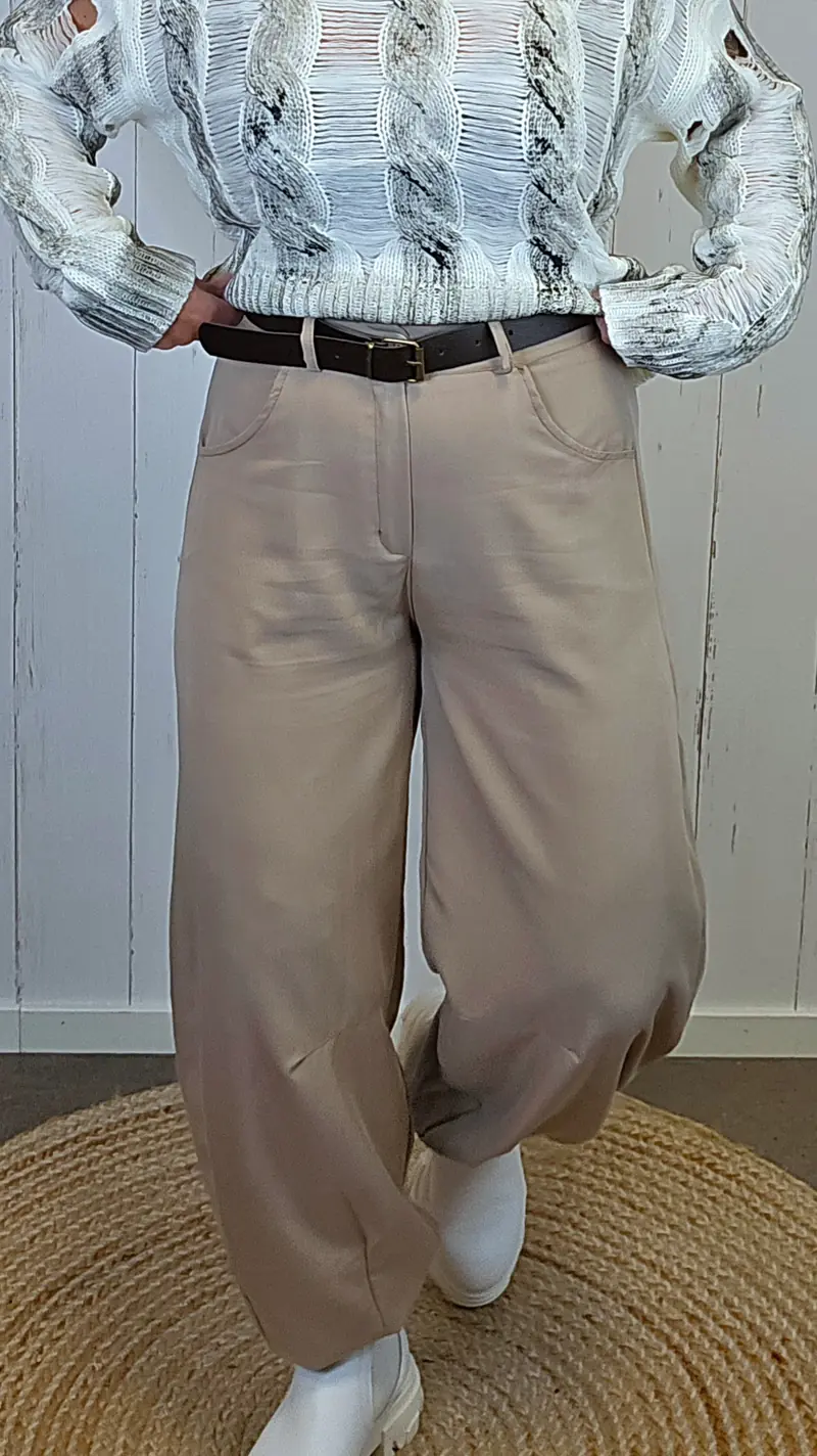 Tilda bukse mørk beige