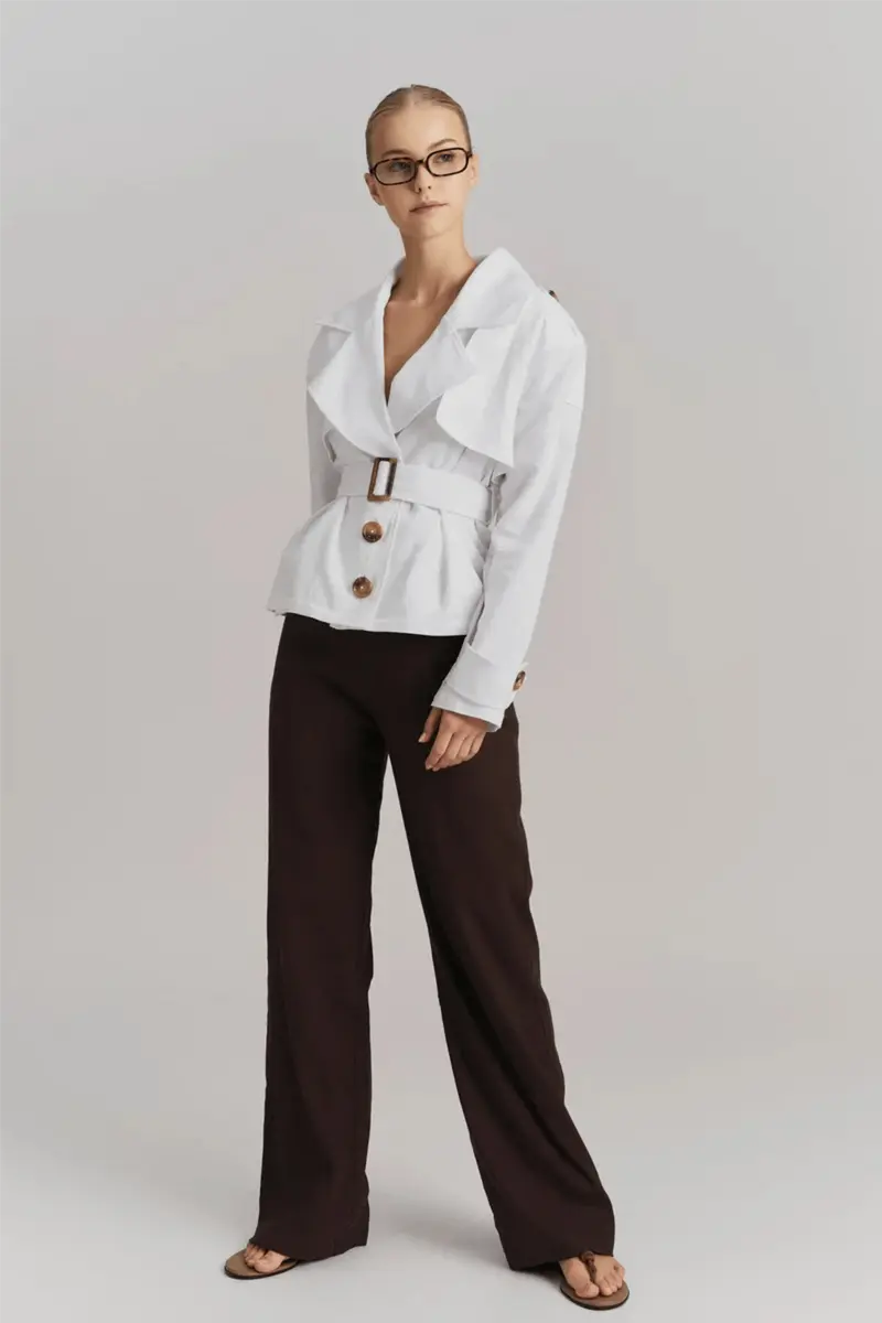 Tilla Linen Jacket White