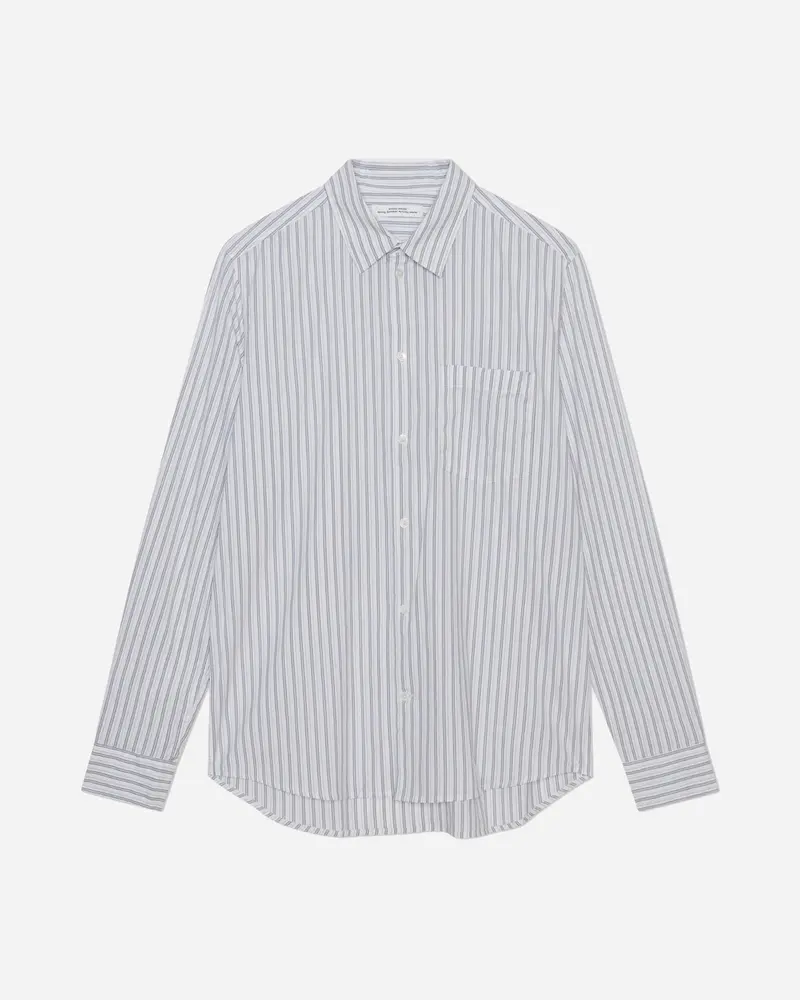 Timothy Paper Poplin Shirt - White Stripes