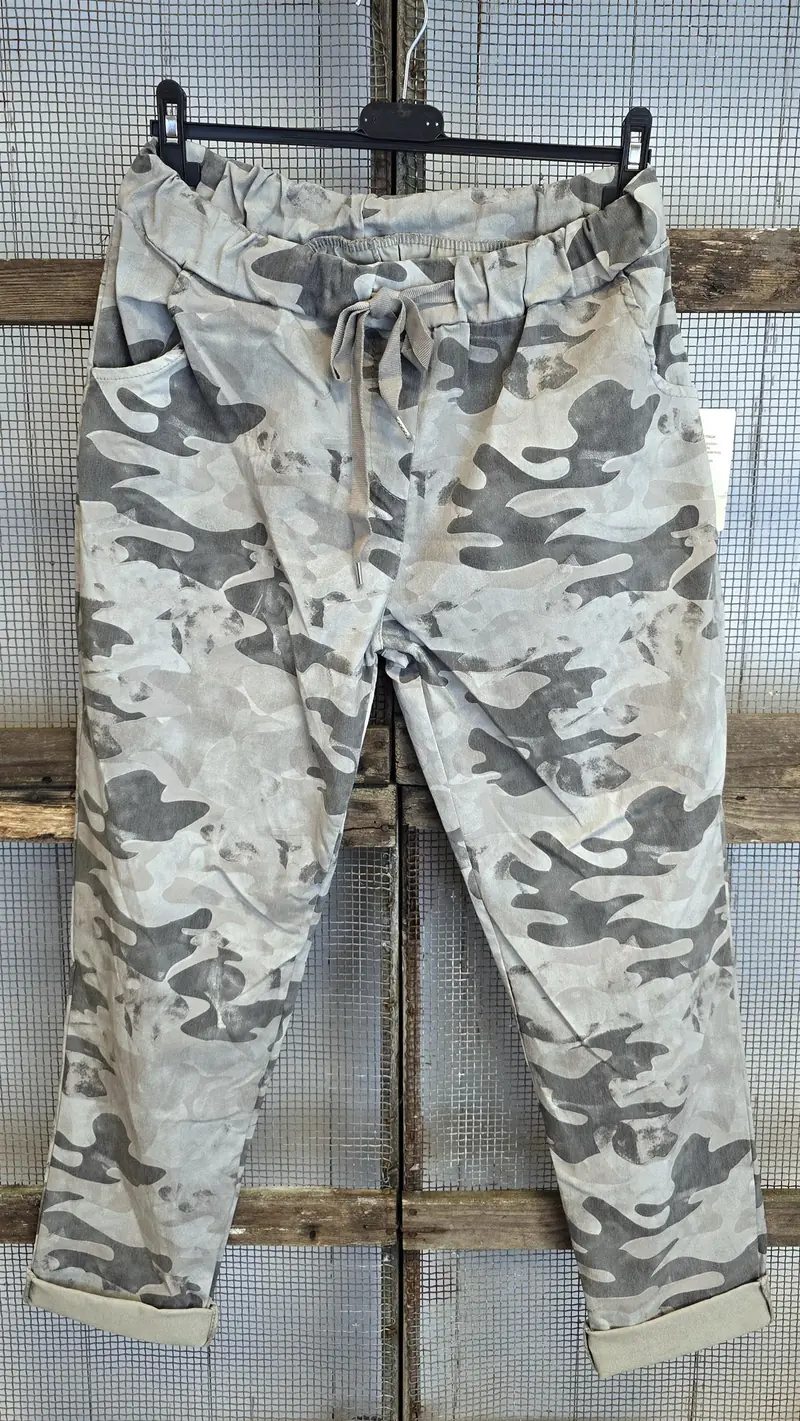Tindra camo bukse taupe