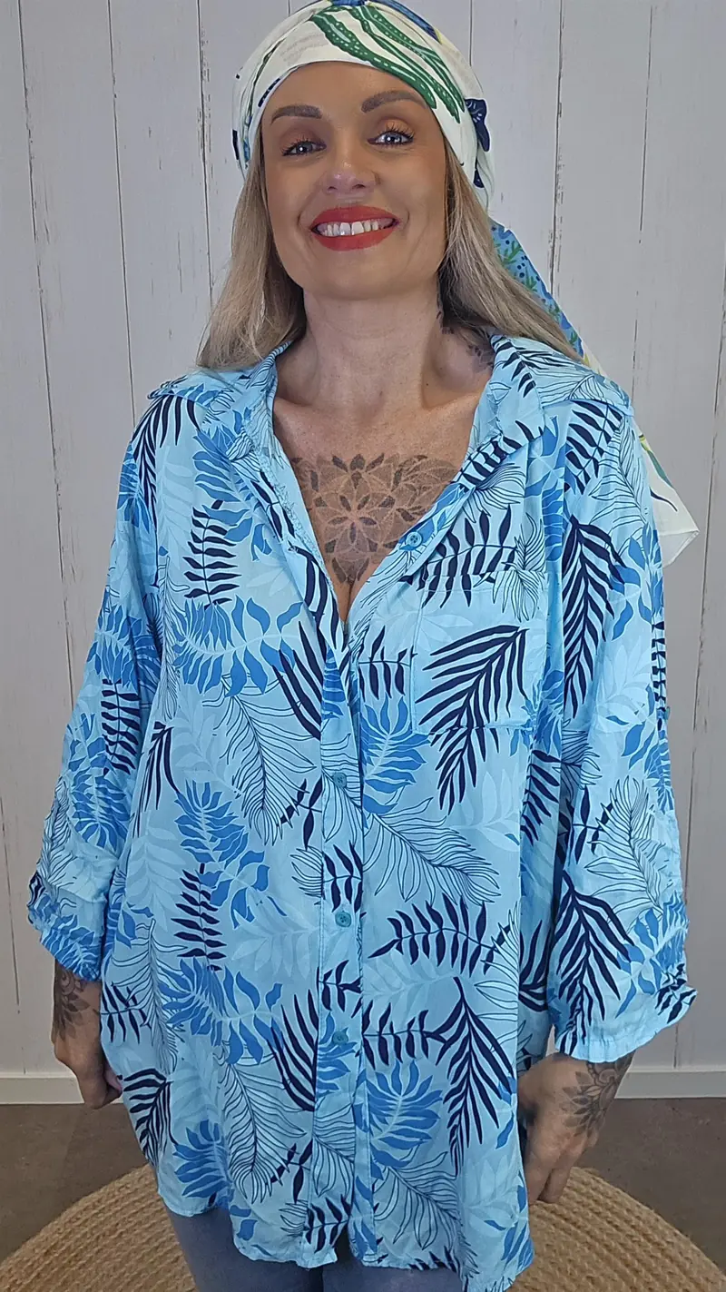 Tinka skjorte turkis