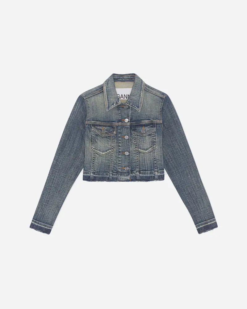 Tint Edge Denim Cropped Jacket - Tint Wash