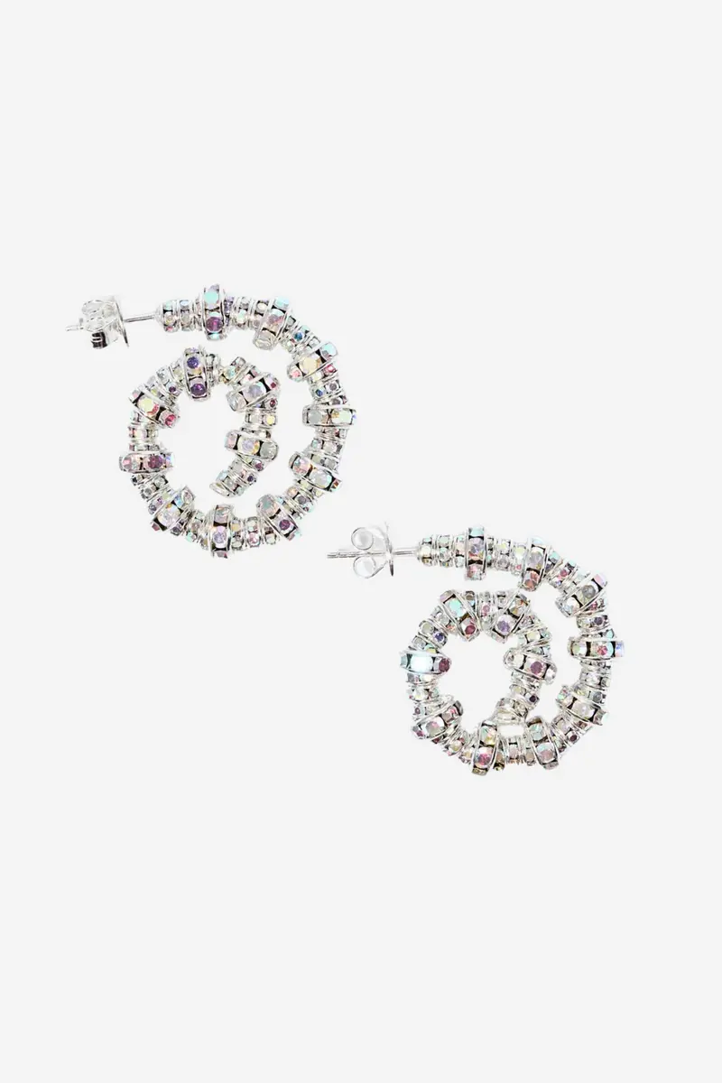 Tiny Spiral Hoops Silver