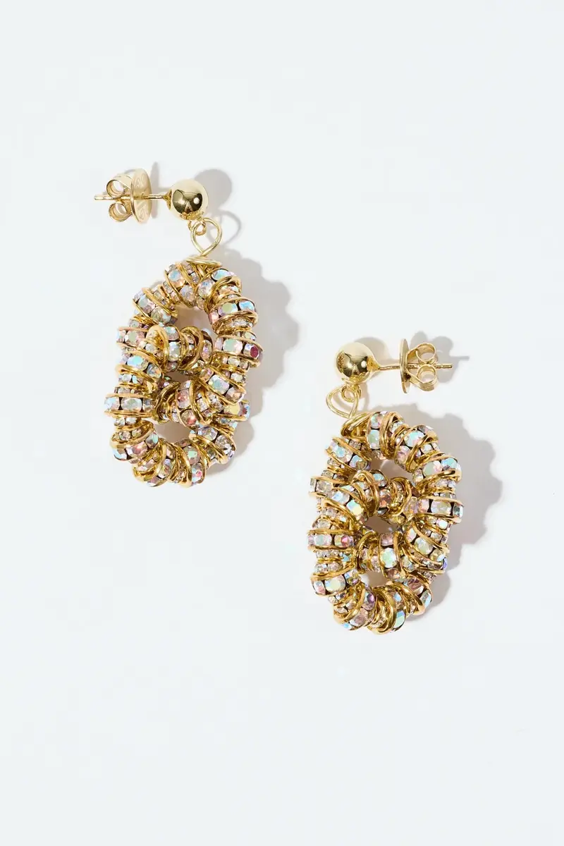 Tiny Tires Earrings Gold