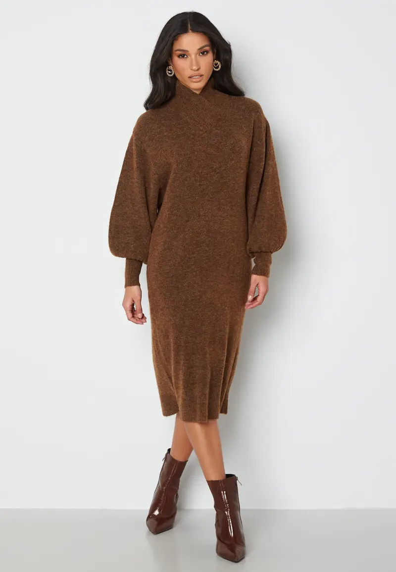 Toka L/S Wrap Neck Dress