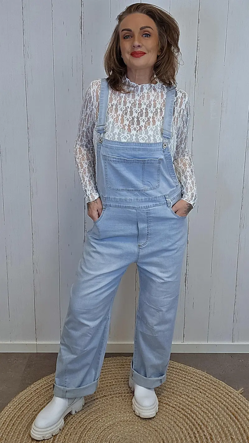 Tomine snekkerbukse lys denim