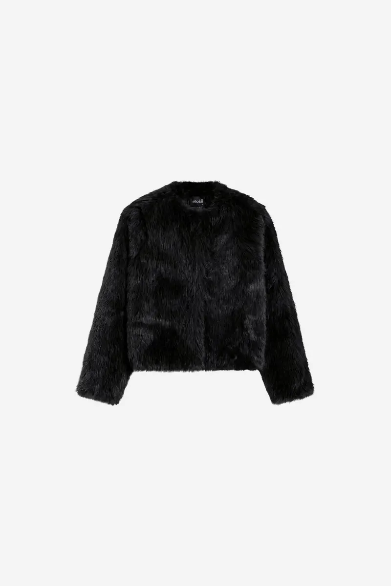Tora Fake Fur Jacket Black
