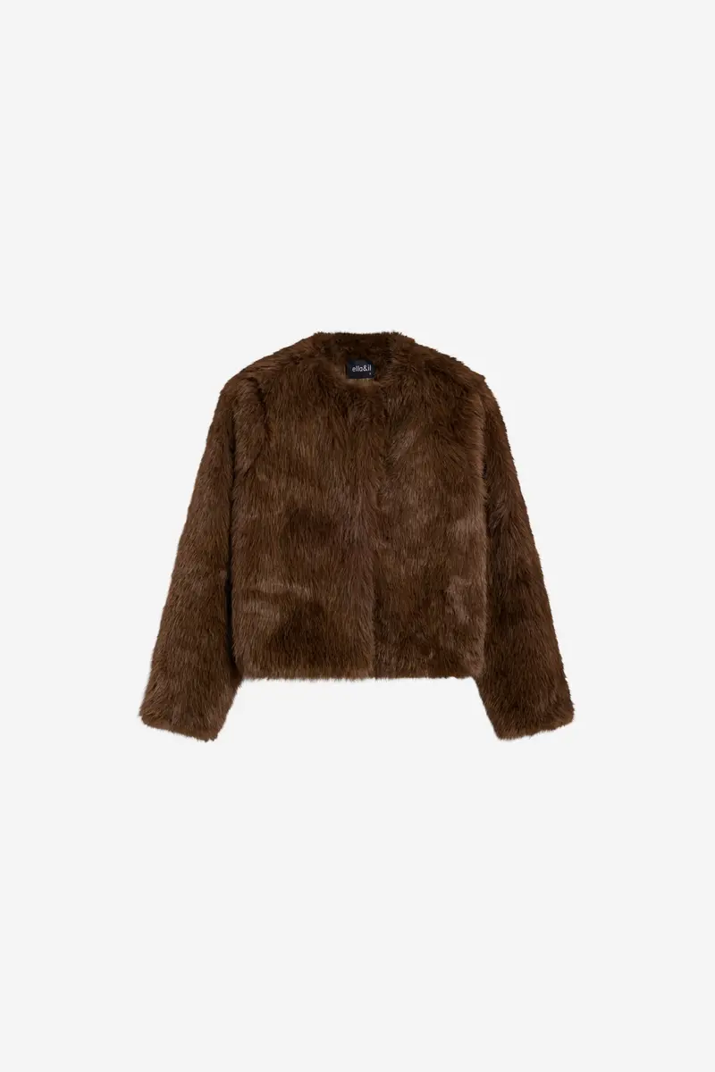 Tora Fake Fur Jacket Brown