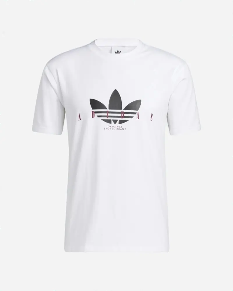 Trefoil Script Tee - White