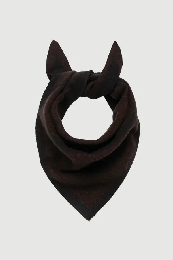 Triangle Scarf Small Tobacco/Black