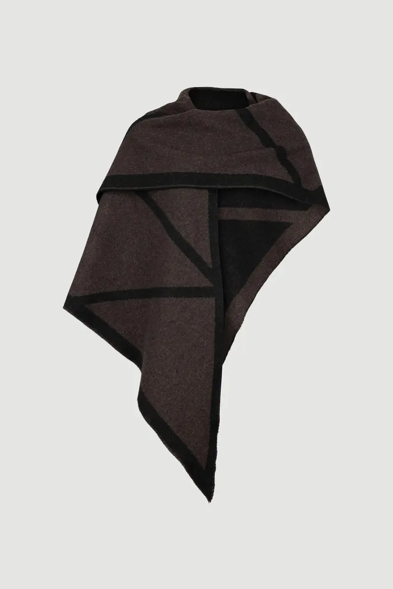 Triangle Scarf Tobacco/Black