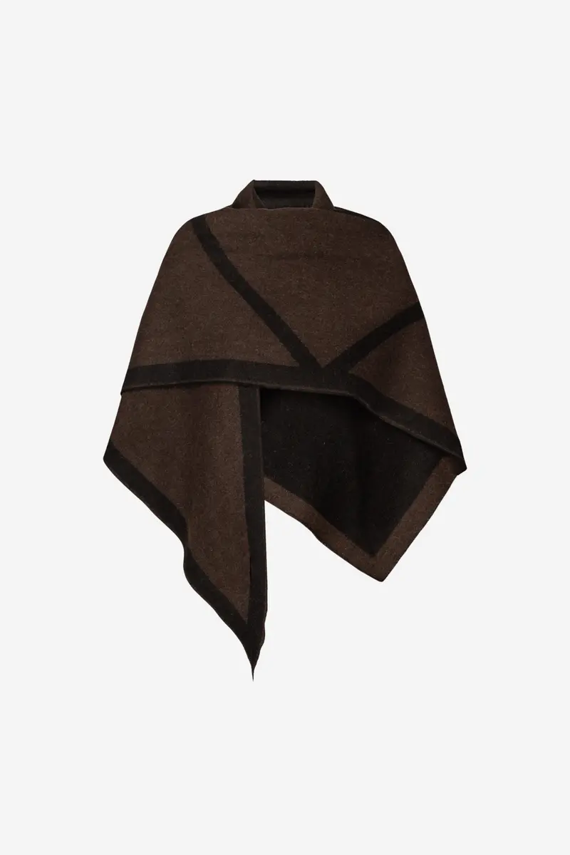 Triangle Scarf Tobacco/Black