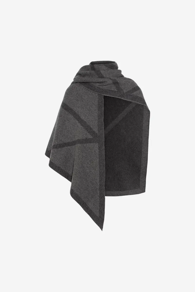 Triangle Scarf Volcano/Dark Grey