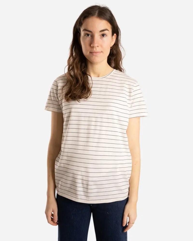 Trine Tee - Cream/Navy