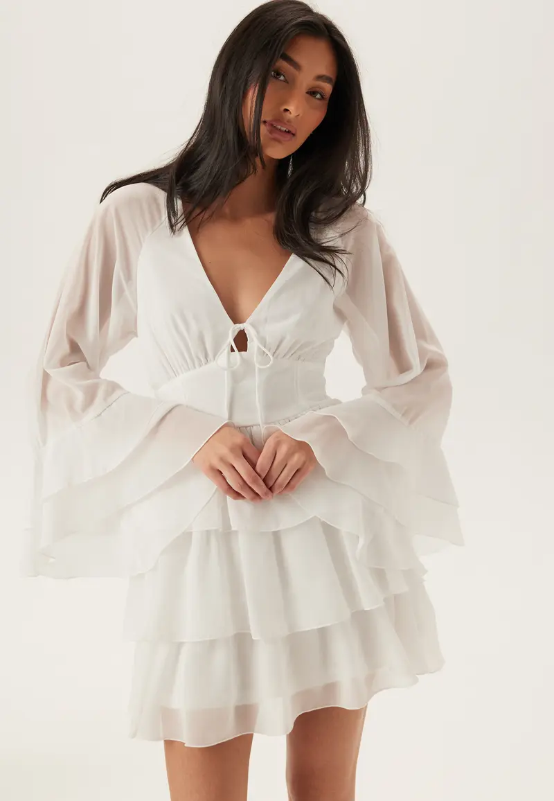 Triple Flounce Short Dress
