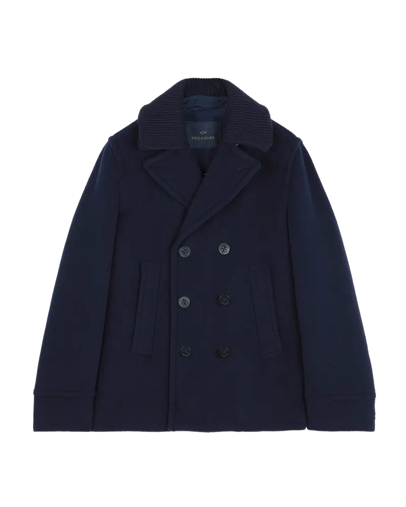 True Peacoat in wool and cashmere