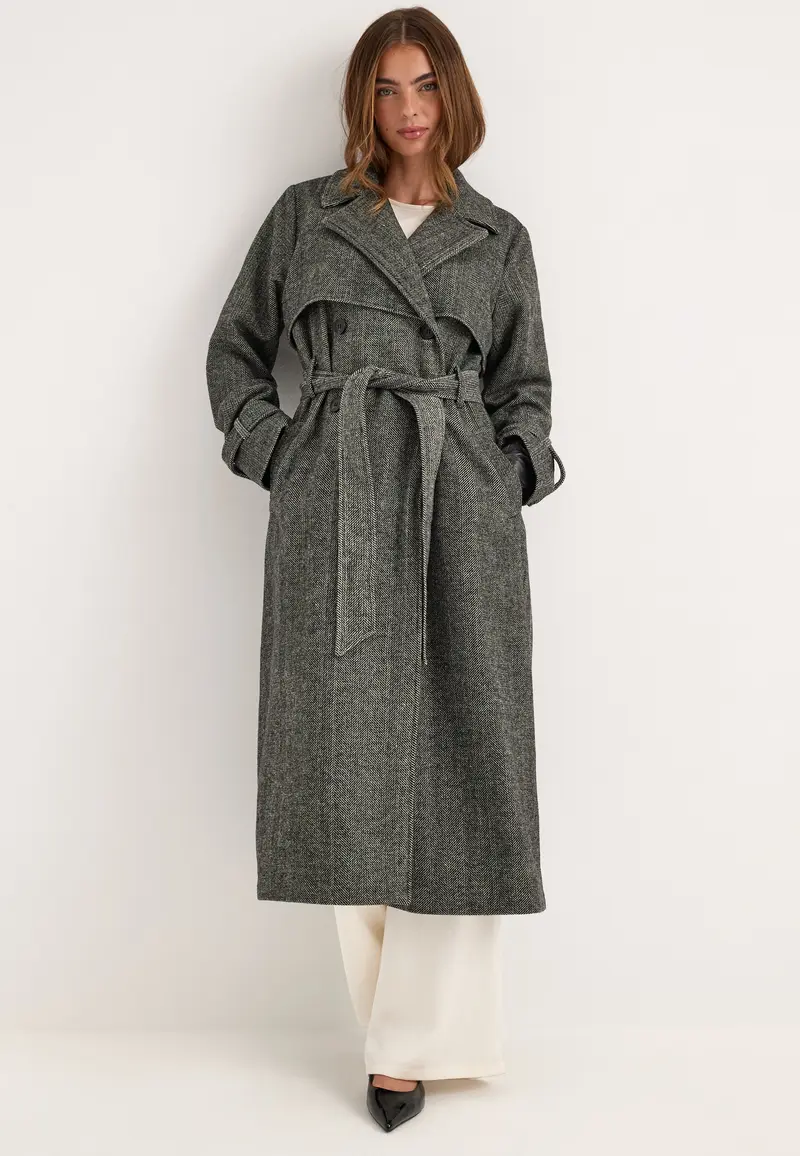 Tweed Trench Coat