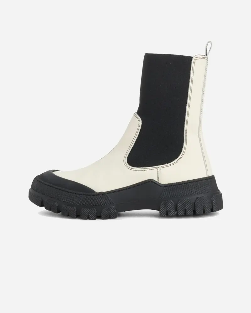 Twig Chelsea - Off White Rubberised Leather