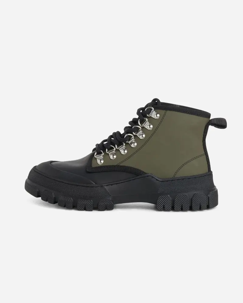 Twig High - Army Rubberised Leather