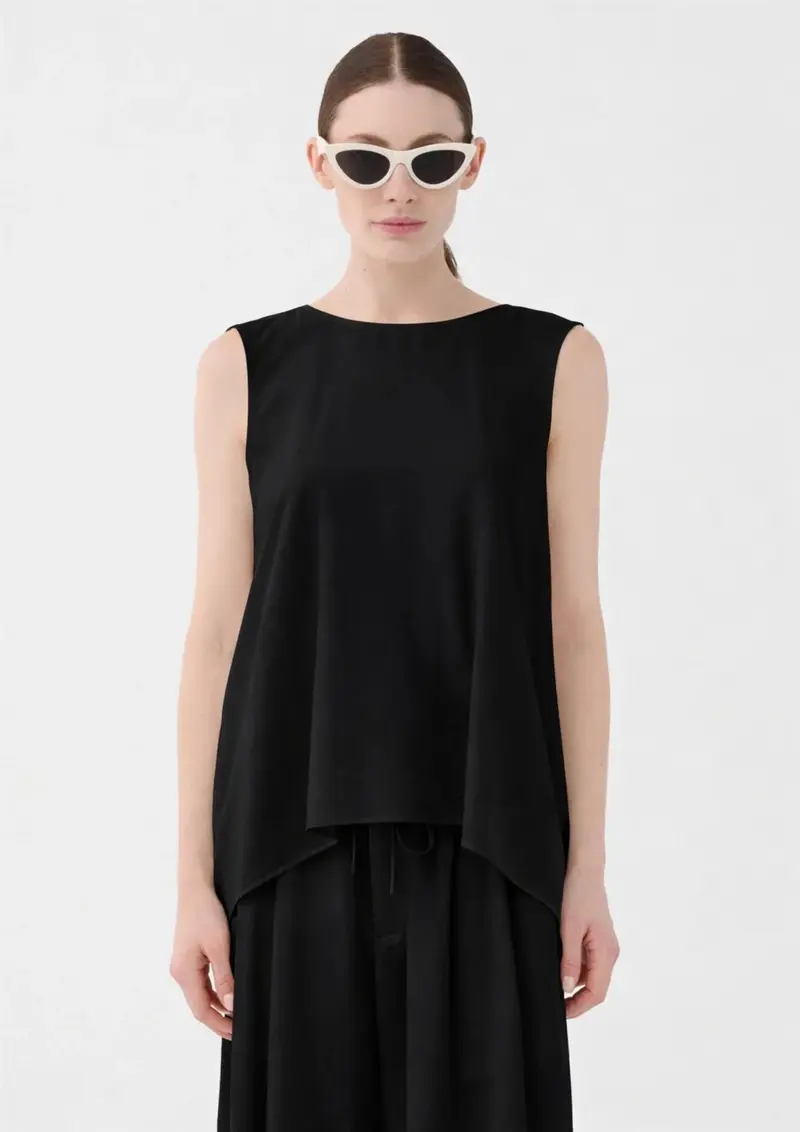 Twist Back Top Nero