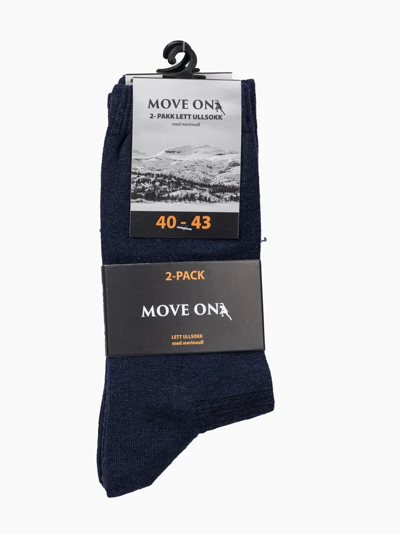 Tynn tursokk 2-pk unisex Marine