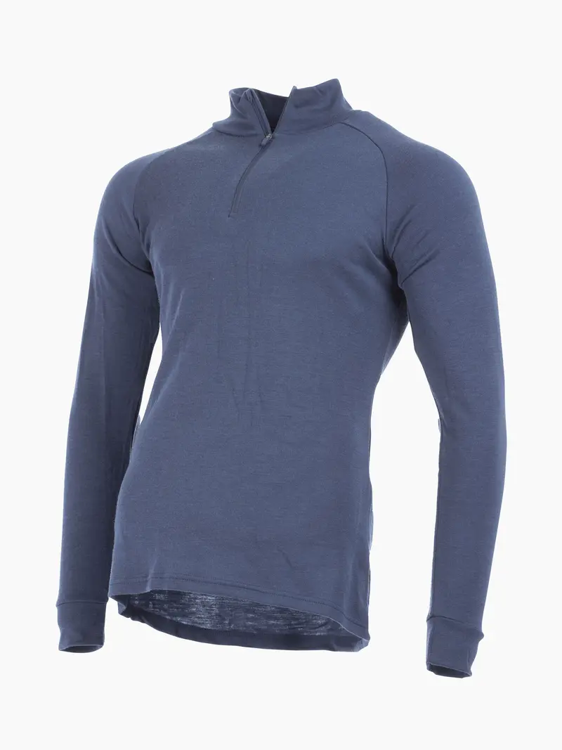 Ullvarp merinoull zipneck herre Marine