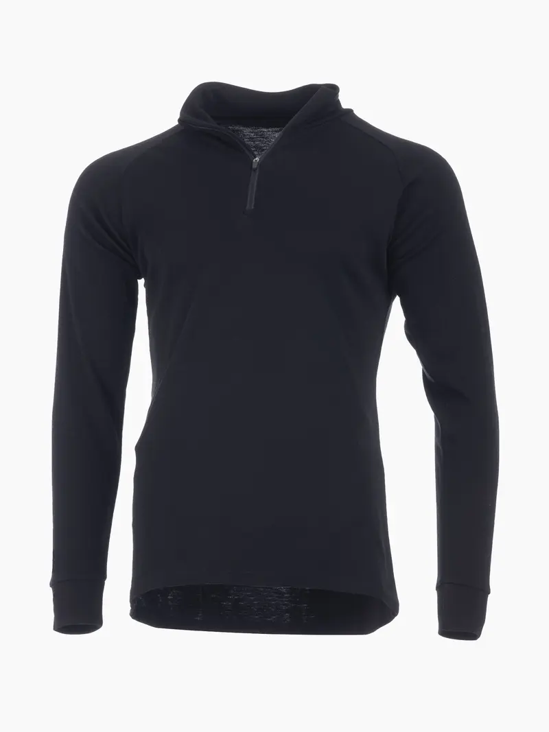Ullvarp zipneck merinoull herre Sort