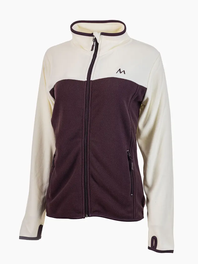 Utne fleecejakke dame Offwhite/Plum