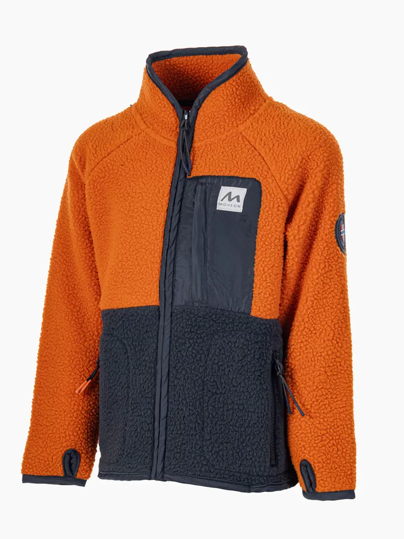 Uvdal fleecejakke barn Flame/Granitt