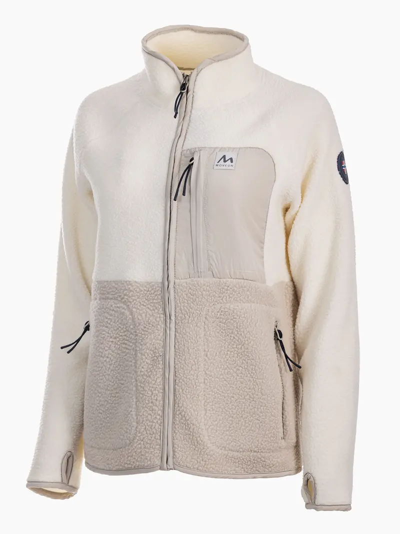 Uvdal fleecejakke dame Offwhite/Beige