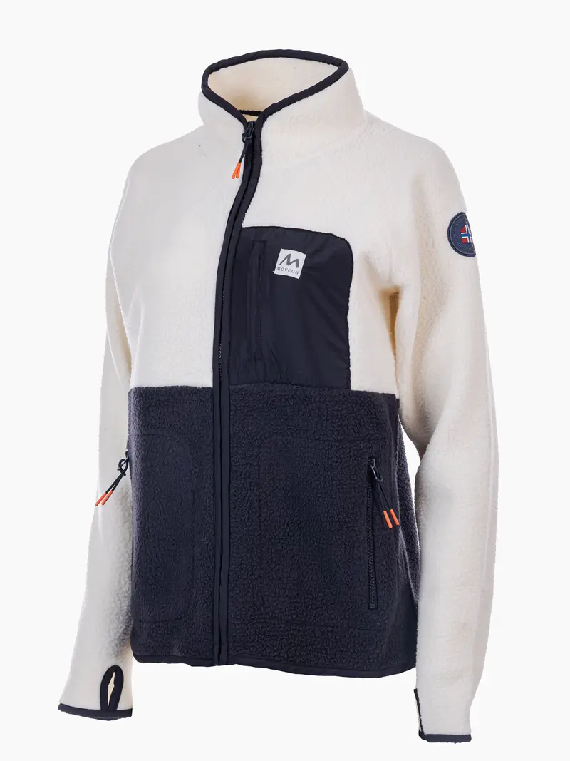 Uvdal fleecejakke dame Offwhite/Marine
