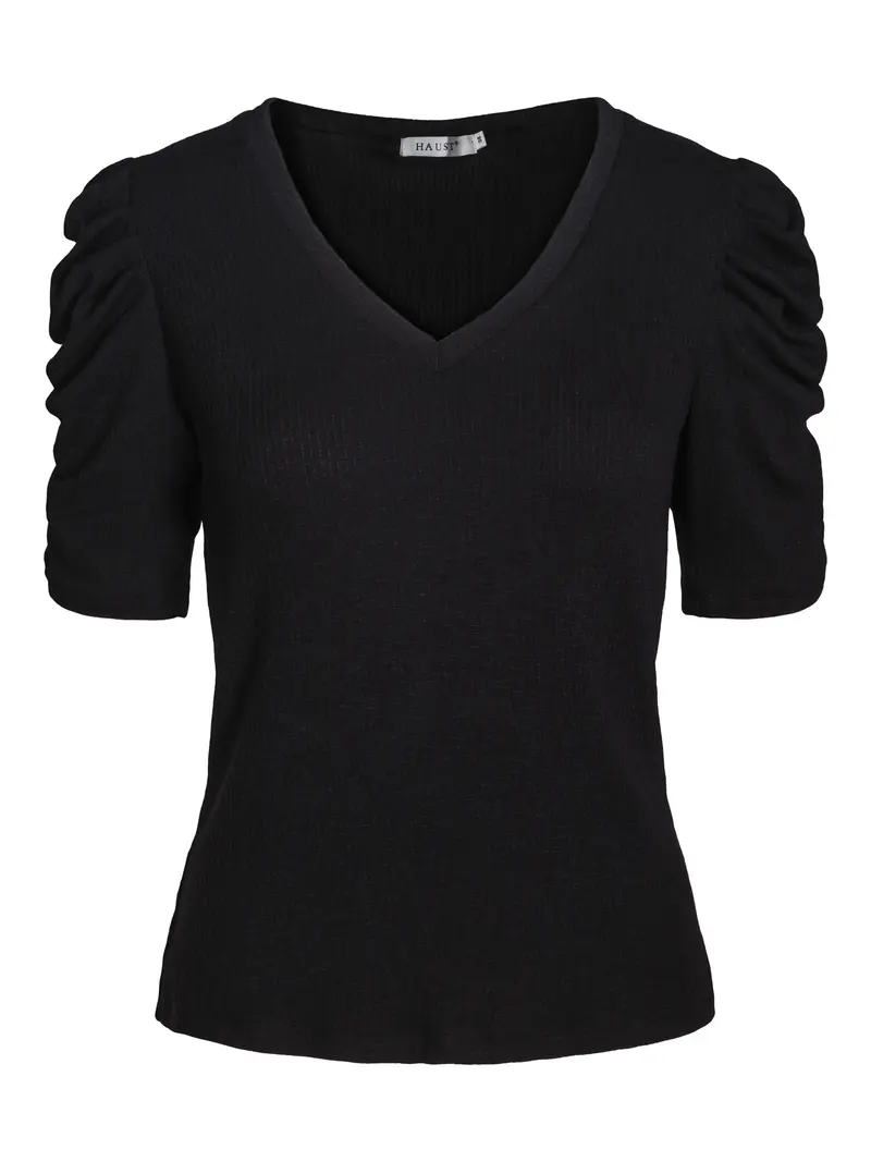 V-neck feminine top Black