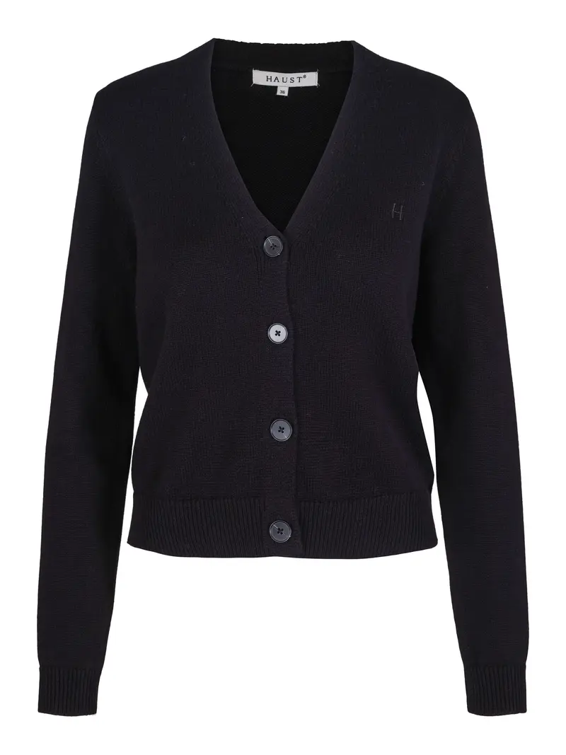 V-neck knitted cardigan Black