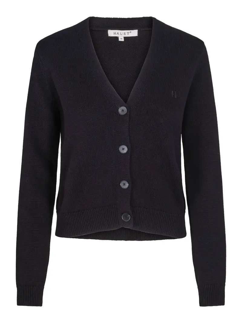 V-neck knitted cardigan Navy