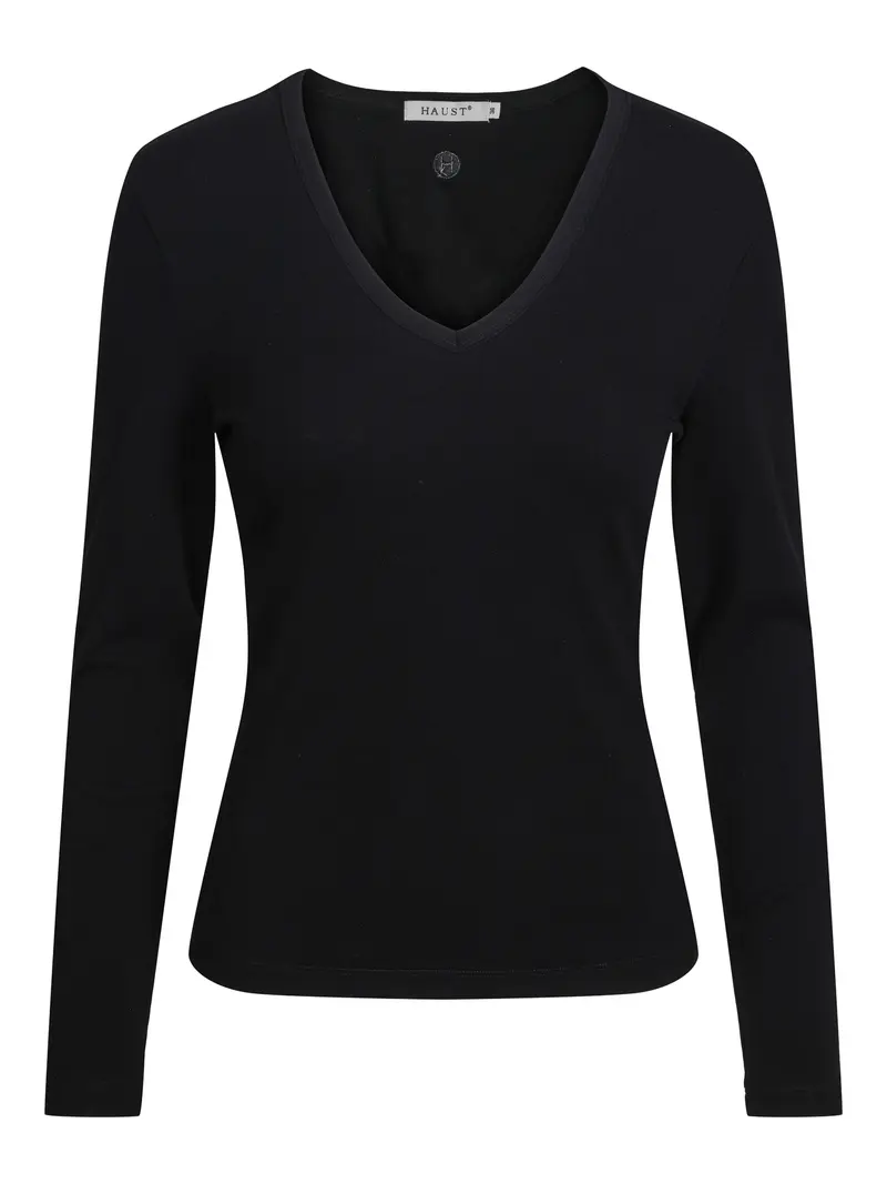 V-neck top Black
