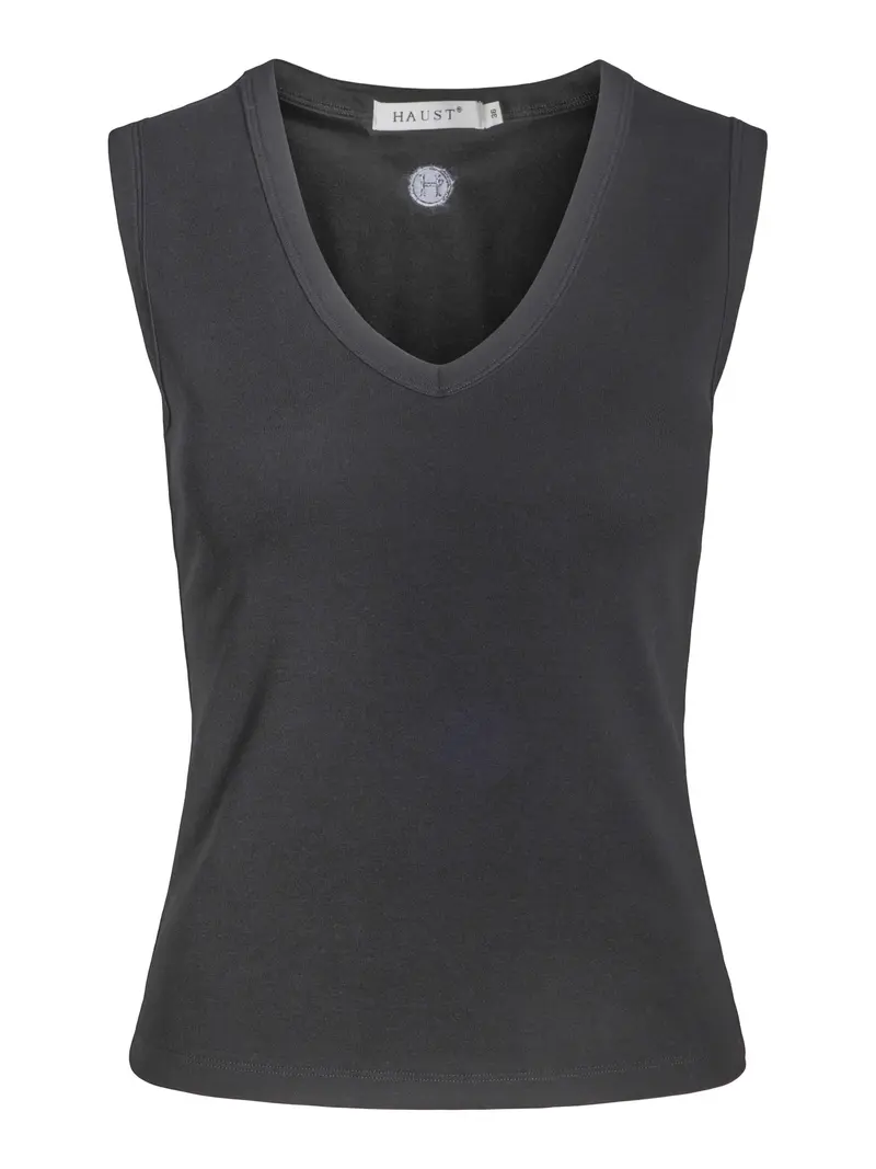 V-neck top Black