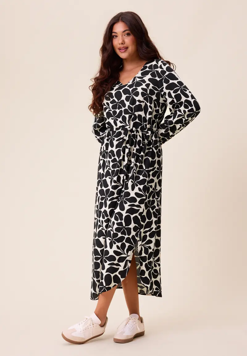 V-neck Viscose Dress