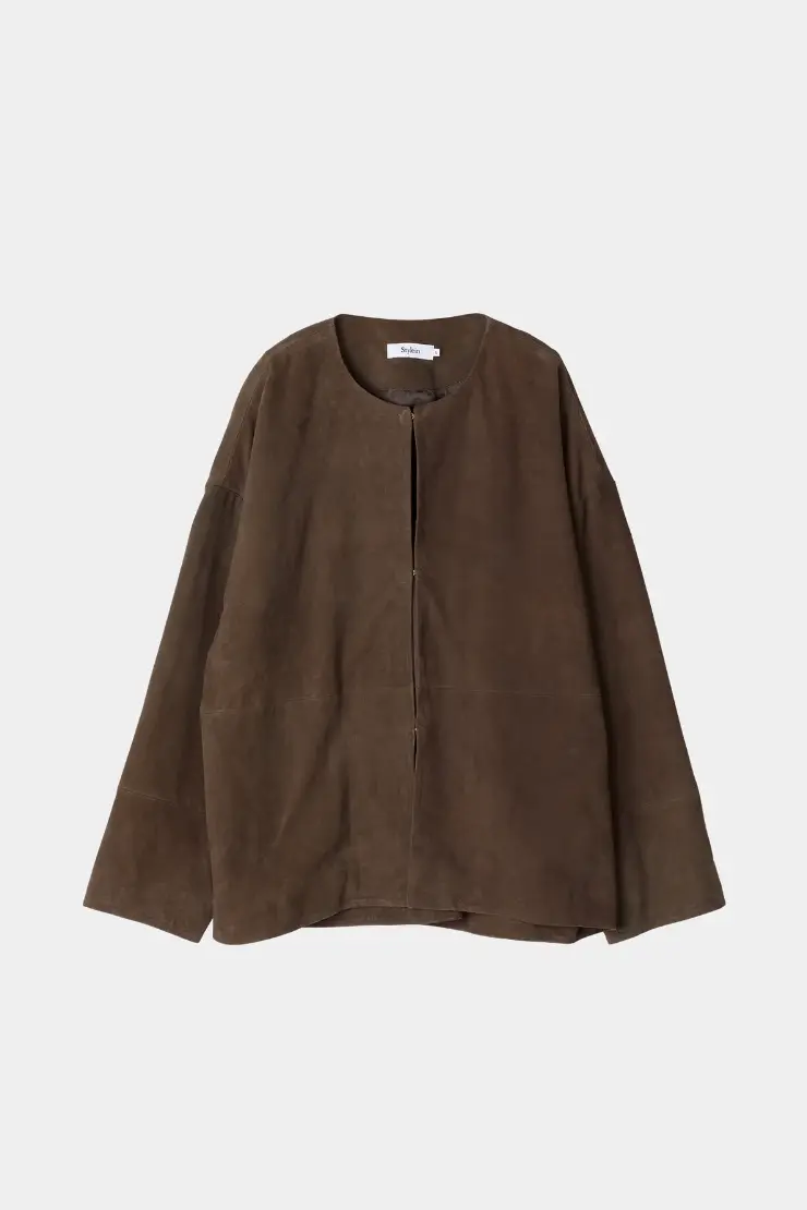 Vana Suede Jacket Pebble Brown