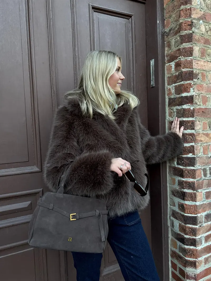 Véloce Fake Fur Jacket Brown