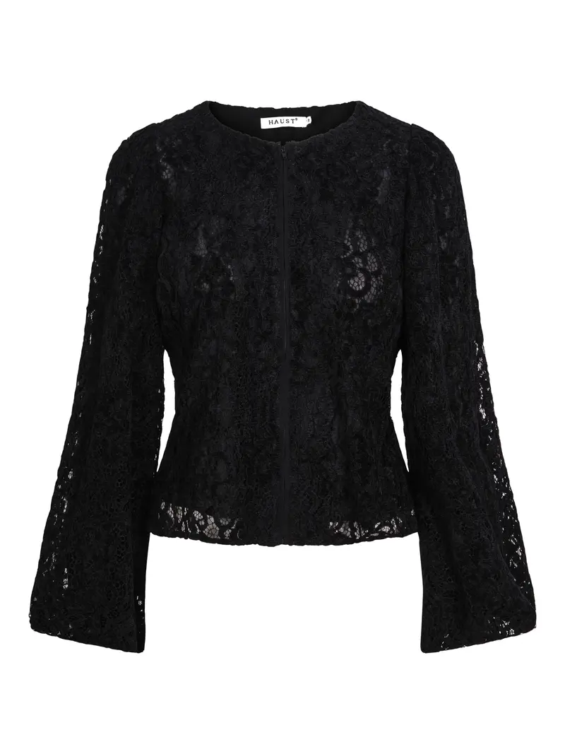 Velvet fab blouse Black
